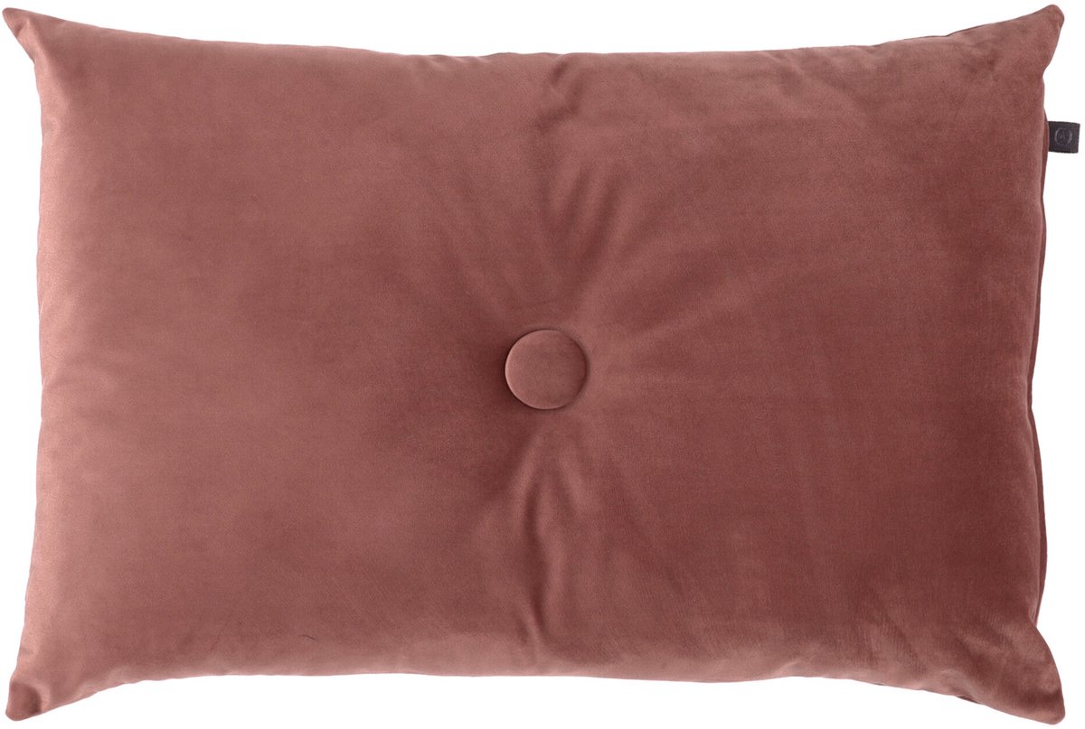 Overseas Velours Button Kussen - Blush