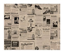 Rainbecom - 28 x 34 cm - 50 Stuks - Hamburger Vetvrij Papier - Duurzaam - Vocht en Vetbestendig - Papieren voor Sandwiches, Hamburgers, Snacks – Bruine Kranten patroon