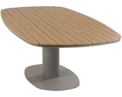 Deens ovale tuintafel Tower 260 cm | 8 personen | Teaklook/Camel | Tecon Teak & aluminium