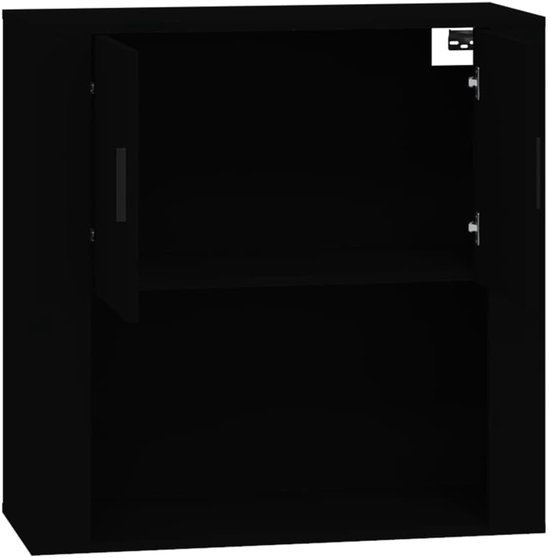 vidaXL Armoire murale 80 x 33 x 80 cm Bois traité Noir - Armoire murale - Armoires murales - Armoire murale - Armoire