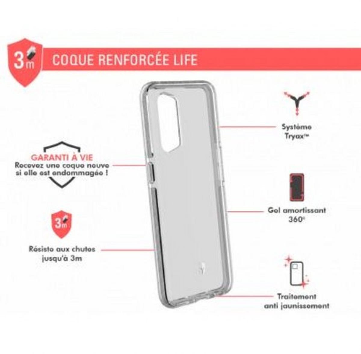 Force Case, Versterkte hoes voor Oppo Find X2 Lite LIFE, Transparant
