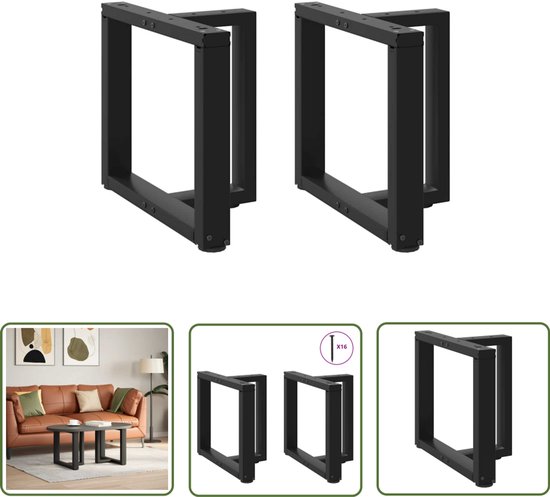 H JINHUI H-Shaped Furniture Legs, Set of 2, Industrial Furniture Legs