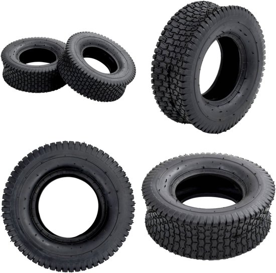 vidaXL Lot de 2 pneus de brouette 13 x 5,00-6 4PR en Roues