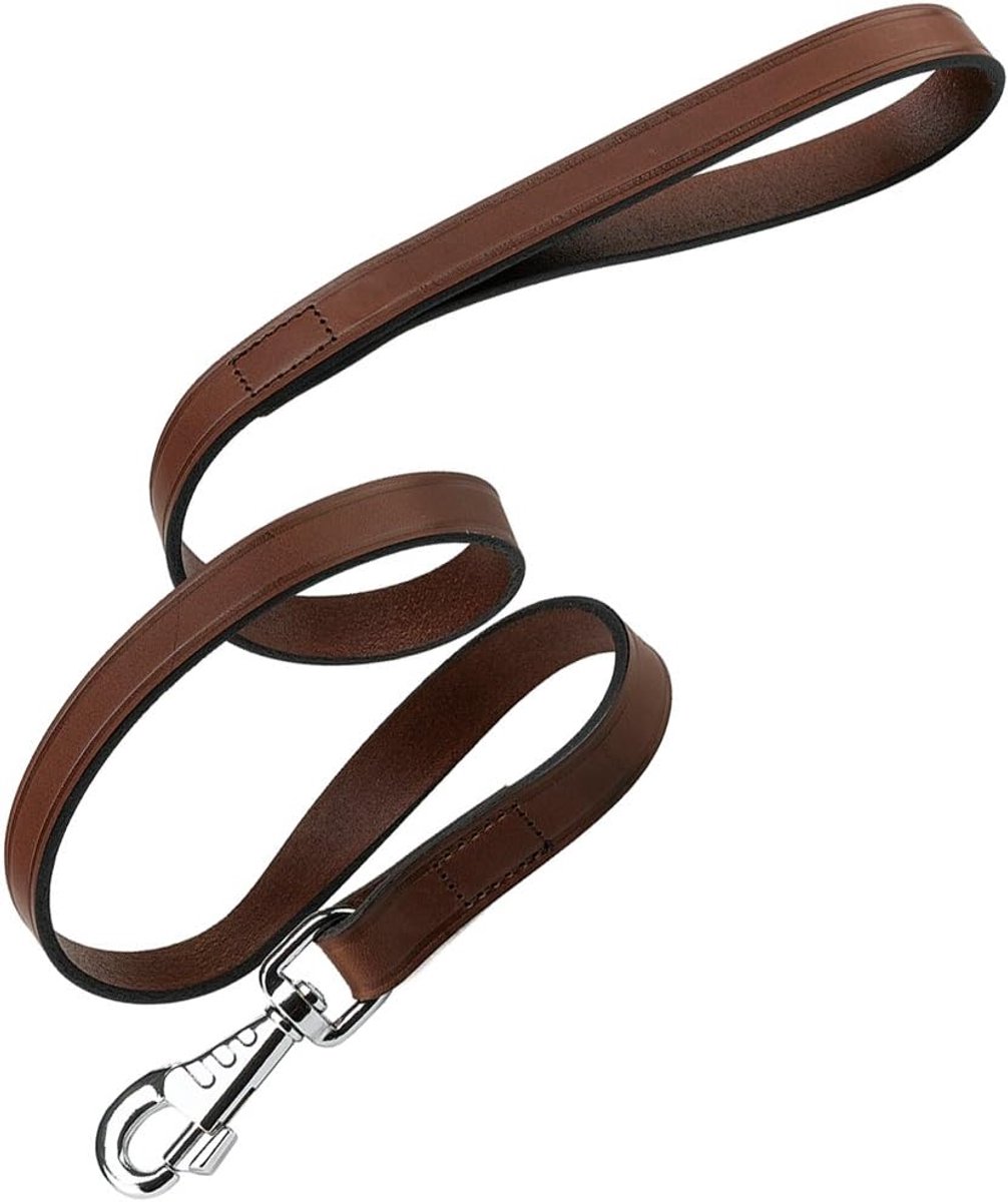 Robuuste hondenriem 20 mm x 150 cm bruin