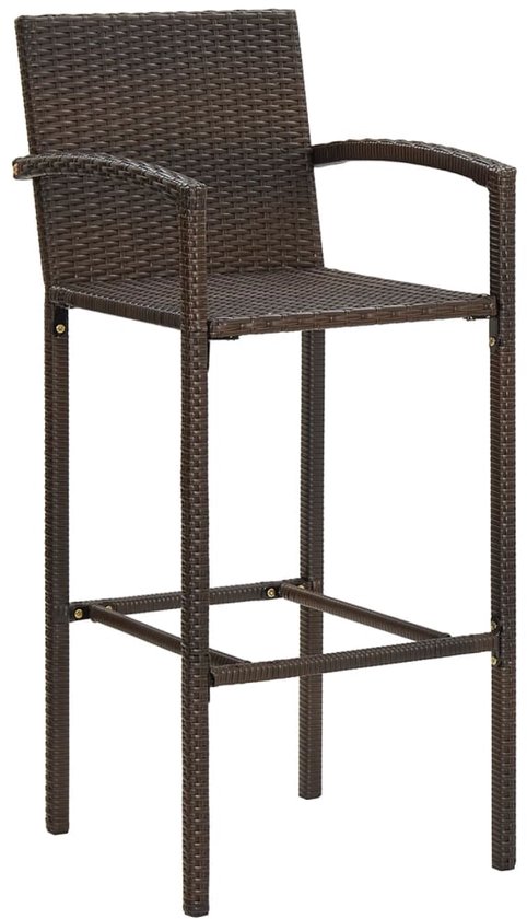 vidaXL-3-delige-Tuinbarset-massief-acaciahout-en-poly-rattan-bruin