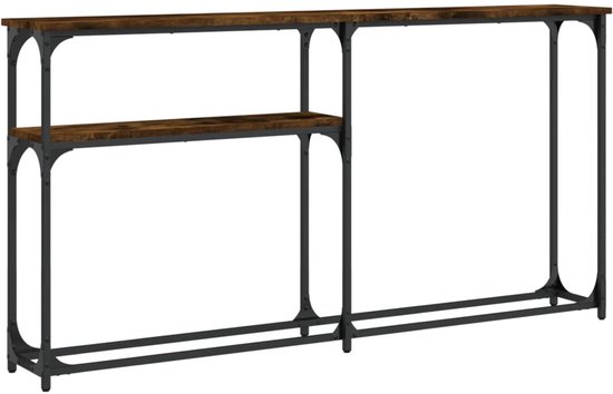 Wandtafel 140x29x75 cm bewerkt hout bruin eikenkleur | -nl