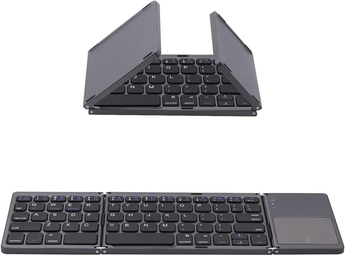 Opvouwbaar Bluetooth Toetsenbord met Touchpad - Draadloos en Draagbaar voor Tablet, Smartphone en PC