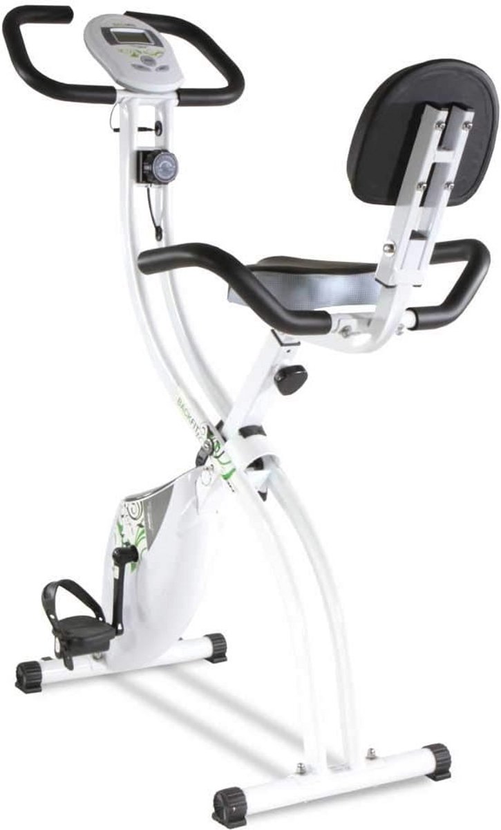 Opvouwbare platte trainingsfiets voor beginners met rugleuning