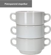 Set van 6 Stiva soepkommen wit 250 ml