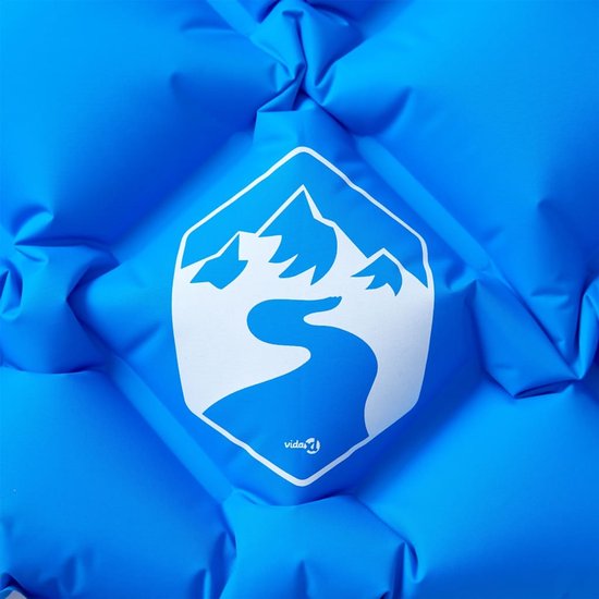 vidaXL - Kampeermatras - met - kussen - opblaasbaar - 1-persoons - blauw van Vidaxl — afbeelding 5