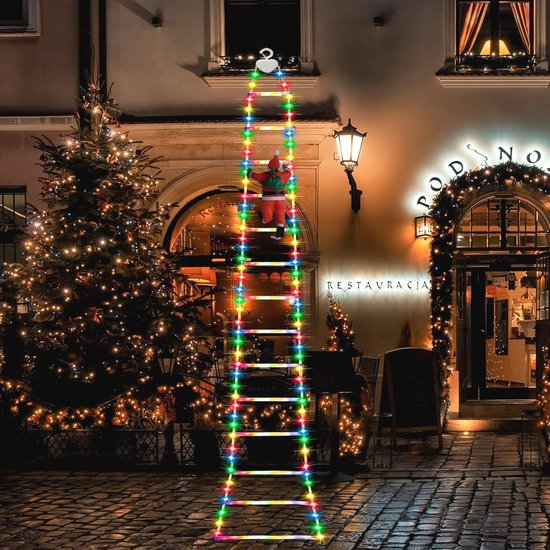 Klimmende kerstman met - Kerstverlichting kopen