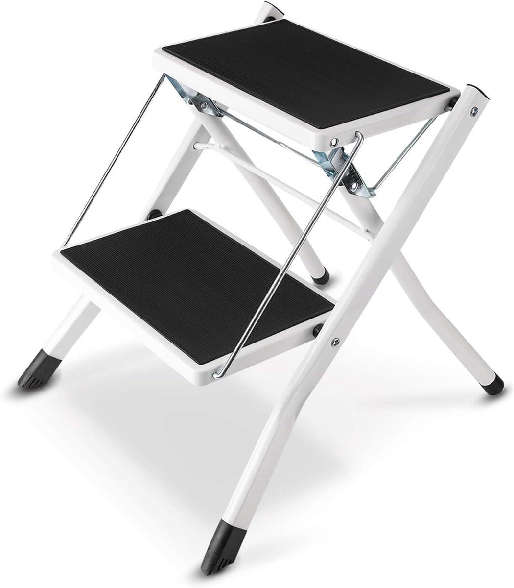 Opvouwbare trapladder - 2 treden - Belastbaar tot 150 kg