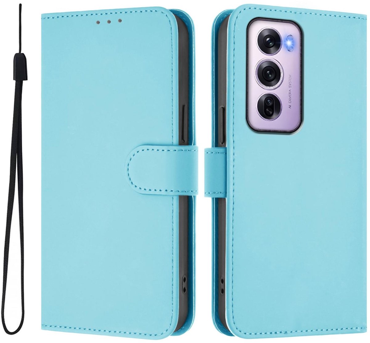 Mobigear Telefoonhoesje geschikt voor OPPO Reno 12 Pro Hoesje | Mobigear Urban Wallet Bookcase Portemonnee | Pasjeshouder voor 3 Pasjes | Telefoonhoesje voor Pinpas / OV Kaart / Rijbewijs - Blauw