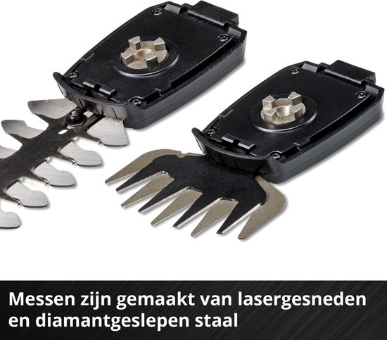 Einhell Accu Gras-/Heggenschaar GE-CG 18/100 Li T Kit - Power X-Change - 18 V/Li-ion - Knipbreedte grasschaar: 10 cm - Snoeibreedte heggenschaar: 20 cm - Incl. 2.5 Ah Accu en 1x lader van Merkloos	 — afbeelding 5