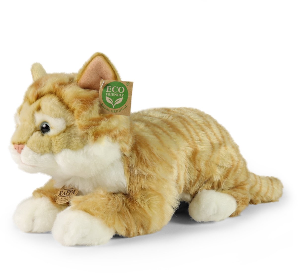 Pluche rood gestreepte kat 40 cm ECO-FRI