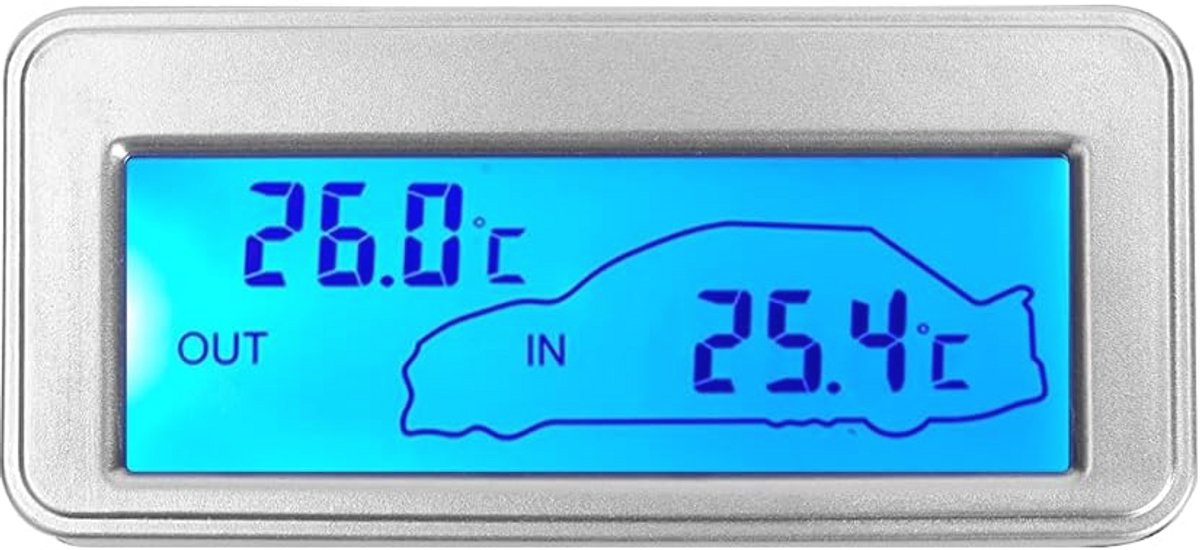 Digitale Temperatuurmeter voor Auto - LCD Scherm - Binnen & Buiten Thermometer