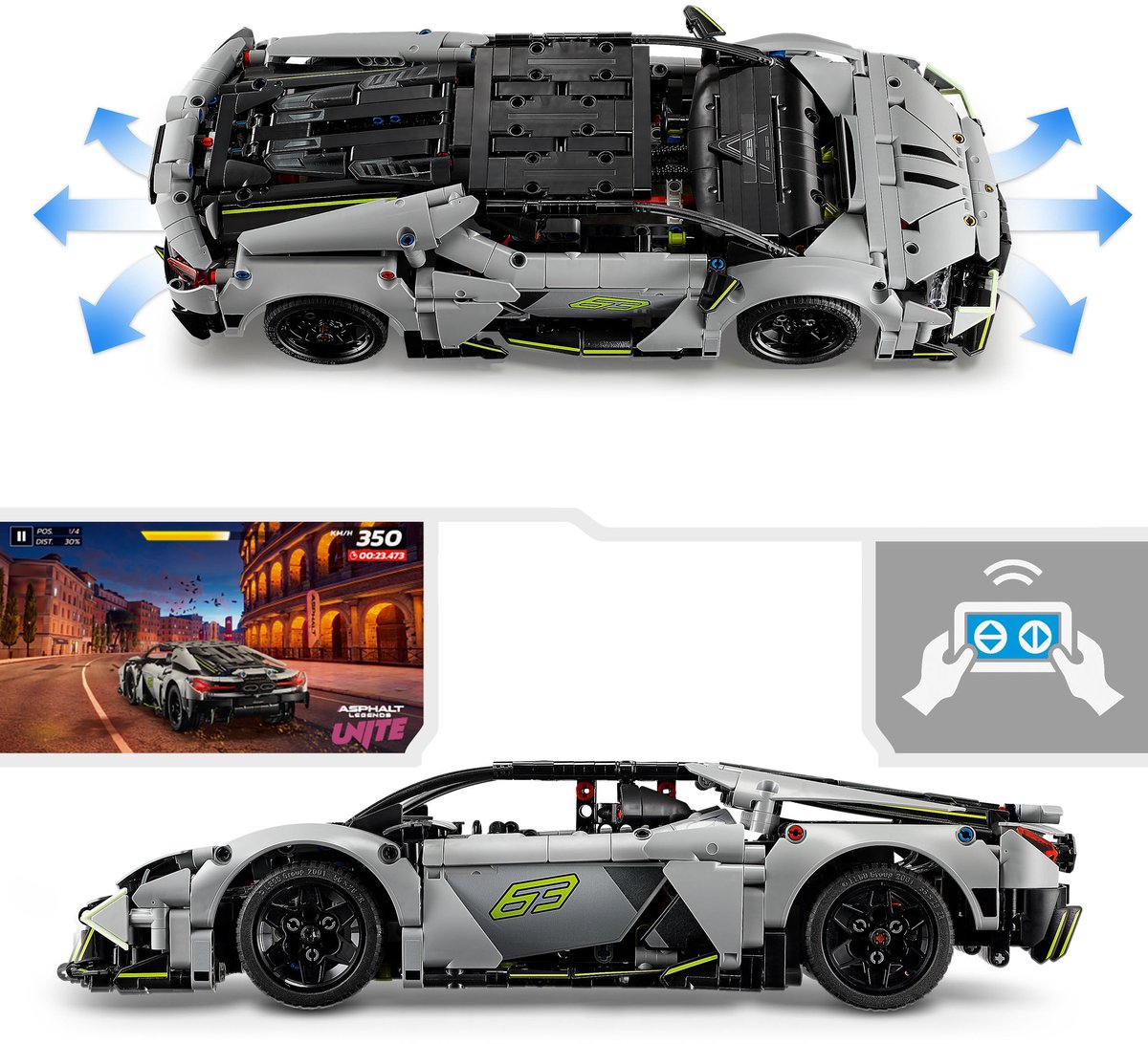 LEGO® Technic Lamborghini Revuelto Supersportwagen - 42214 — afbeelding 4