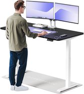 Desktronic HomeOne Zit-sta Bureau Elektrisch In Hoogte Verstelbaar, 160x80cm, Wit/Zwart, Stille Dubbele Motor, Hoogte 72-119cm