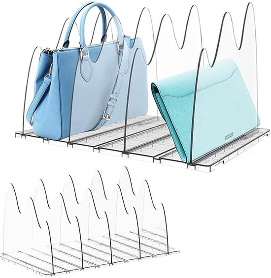 Plastic portemonnee organizer voor in de kast - 4-delige, doorzichtige