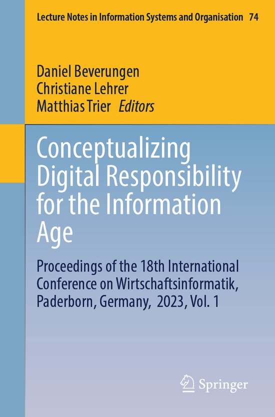Lecture Notes in Information Systems and Organisation74- Con ... - cover