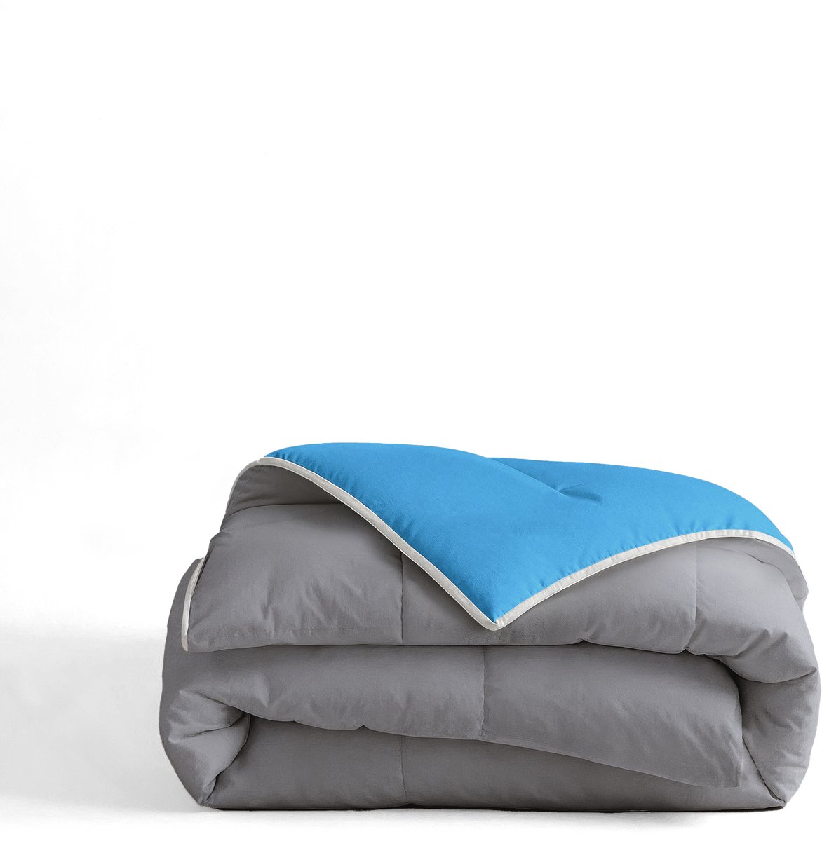 Sleeptime 2 in 1 Omkeerbare Dekbed - Dekbed zonder Overtrek - 240x200 - Antraciet/Blauw