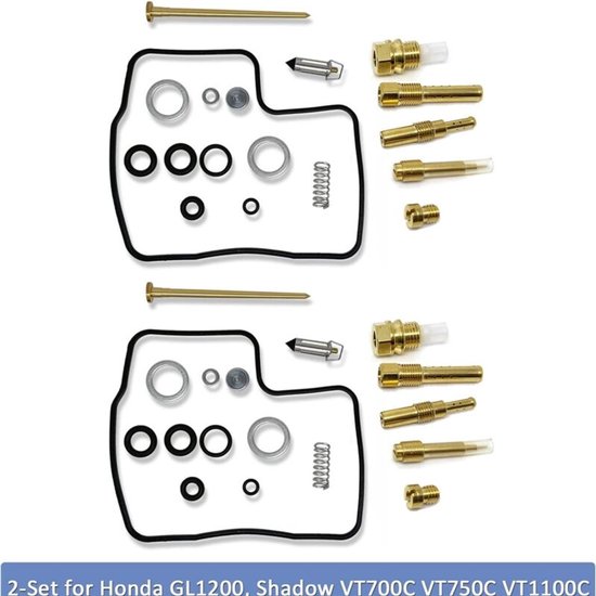 Geschikt voor Carburateur revisieset compatibel met Honda Shadow VT700C VT750C VT1100C (2 stuks) van Merkloos	 — afbeelding 2