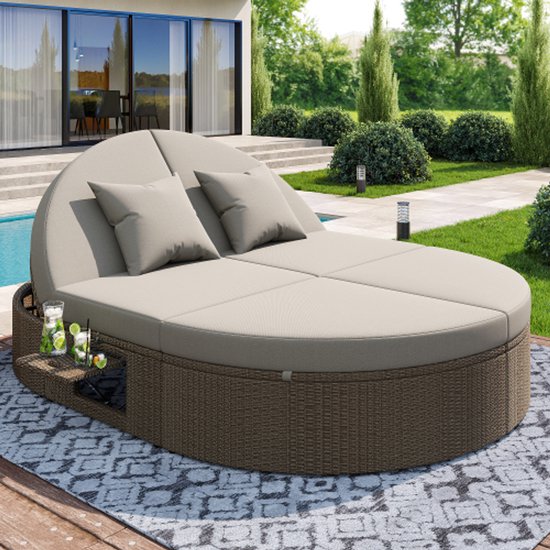 Soweiz Dubbele rotan ligstoel, outdoor dagbed