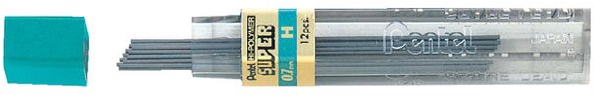 Potloodstift pentel h 0.7mm 12st zwart | 12 stuks