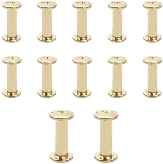 JINTANG Chicago 90 Sets M5 x 6 mm Chicago Schroeven Lederen Klinknagels voor Stof Chicago Bindschroeven Knopen Metalen Studs Klinknagels voor Versieren en Repareren Riemen Tassen Schoenen Portemonnee