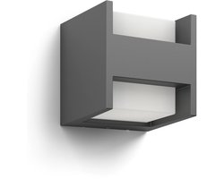 Philips LED Philips Arbour wandlamp - Ultra Efficient - antraciet - 3,8W