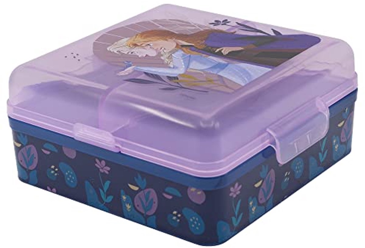 Stor LUNCHBOX MET MEERDERE VAKKEN | CUADRADA FROZEN TRUST THE JOURNEY, donkerpaars