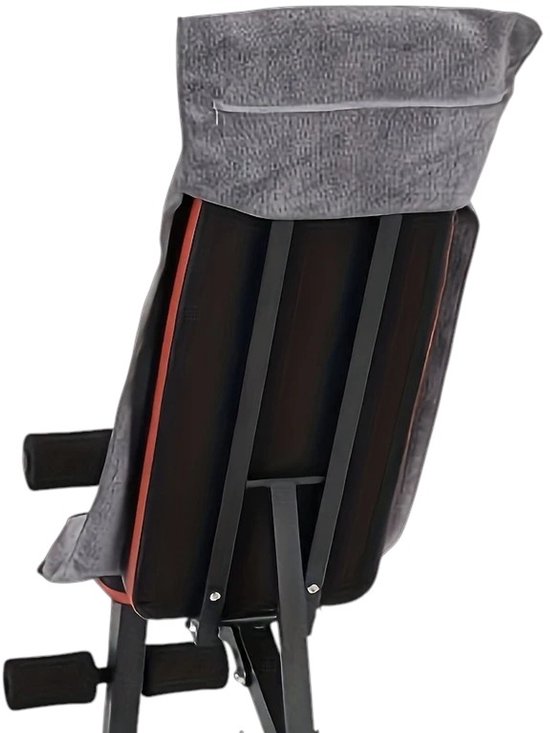 SparkNine Microvezel Handdoek - met ritsvak - M / 40 x 100 cm - grijs - handig & functioneel - sneldrogend - absorberend & super zacht
