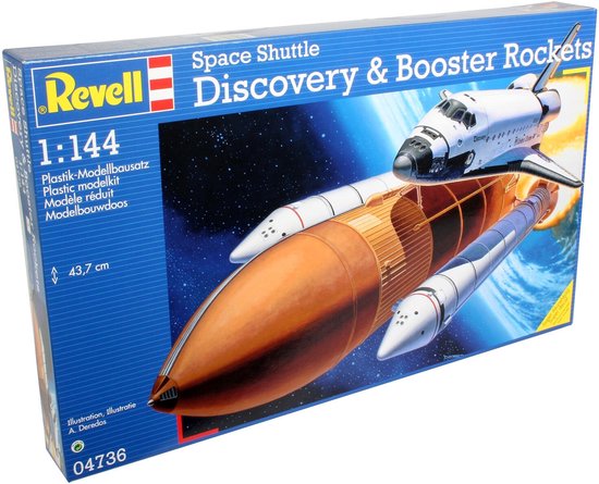 Revell Modelbouwpakket Ruimtevaart - 04736 Sp Shuttle Discovery + Booster Rockets Plastic - 1:144 -