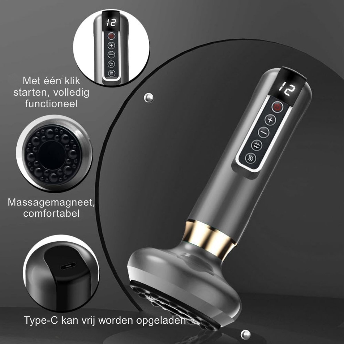 Anti Elektrische Cupping Set Massage met Instelbare Snelheid - afbeelding 3
