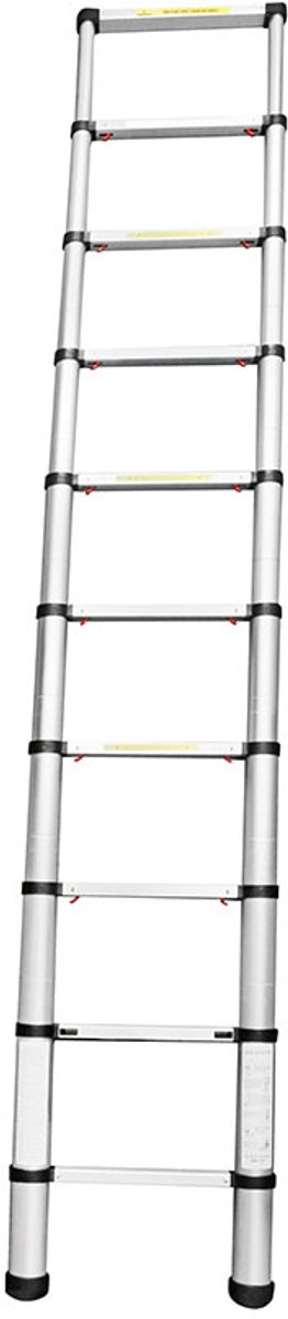 Brunner Laddy Air Telescooplader - Aluminium - Soft Close - Inklapbaar tot 75 cm - Werkhoogte tot 2,93 m - 150 kg Draagkracht - Antislip Voeten