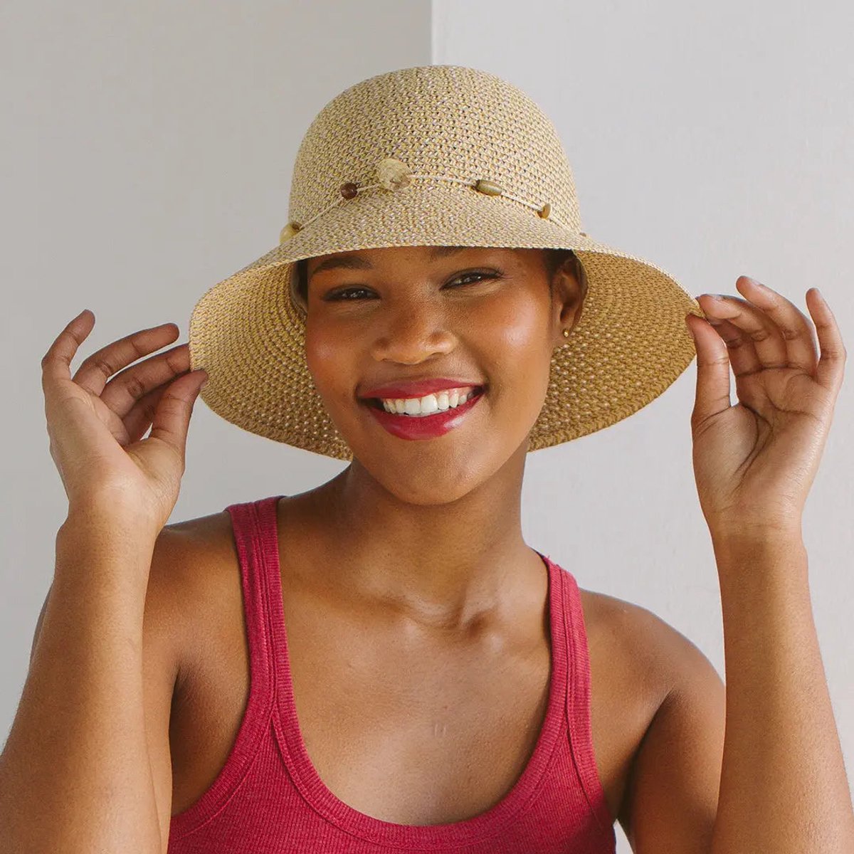 Gatsby Bucket Hat - Strandhoed Dames UV Bestendig UPF50+ - Maat: M - L: 58 cm - Naturel — afbeelding 3