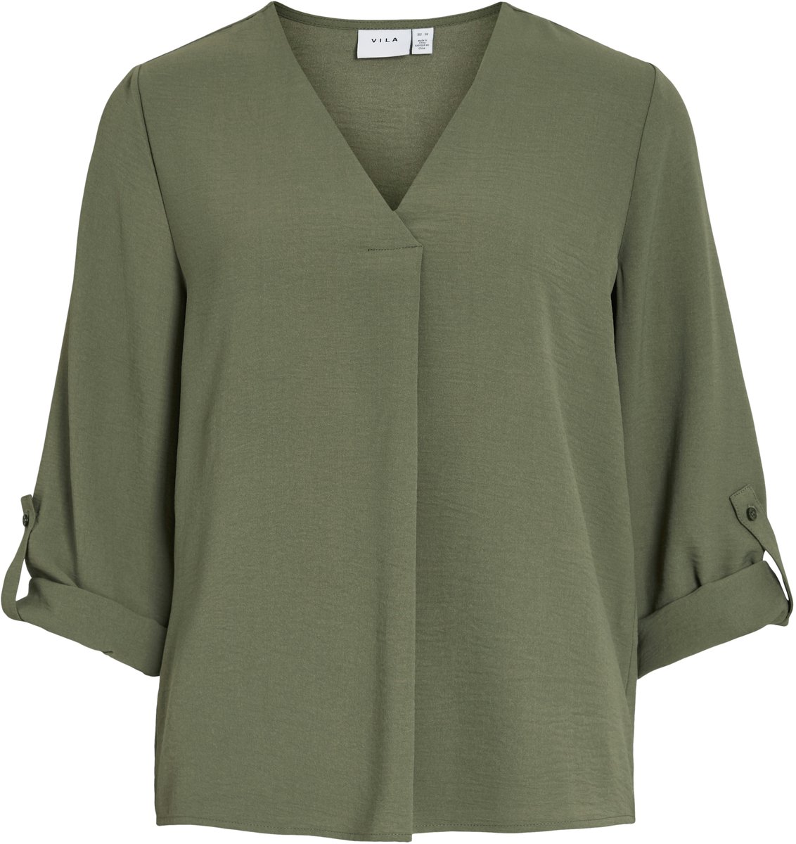 VILA - VIJOSA 3/4 V-NECK TOP - NOOS - Dames - Blouses