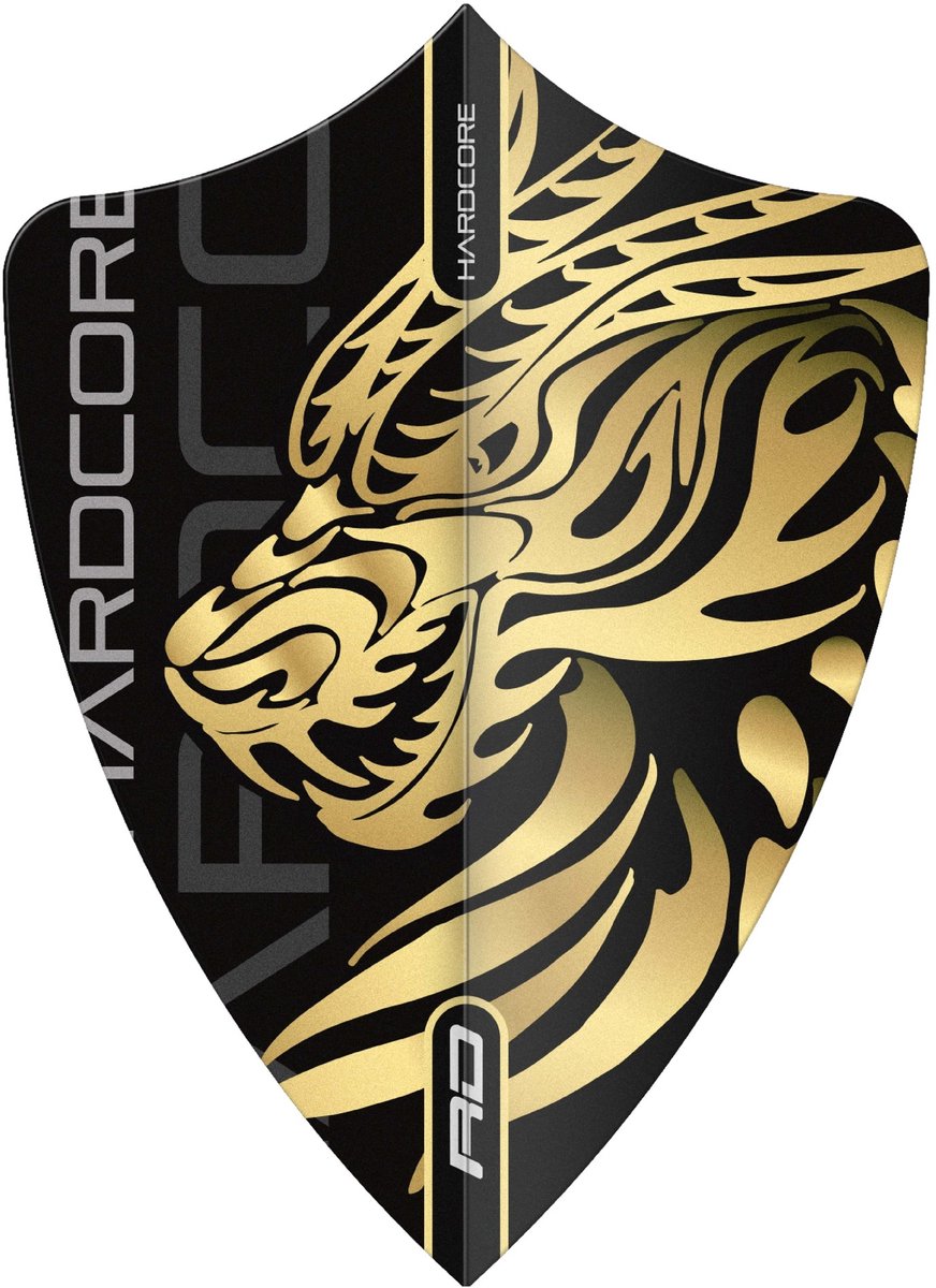 Red Dragon Jonny Clayton Hardcore Gold Dragon Freestyle - Dart Flights