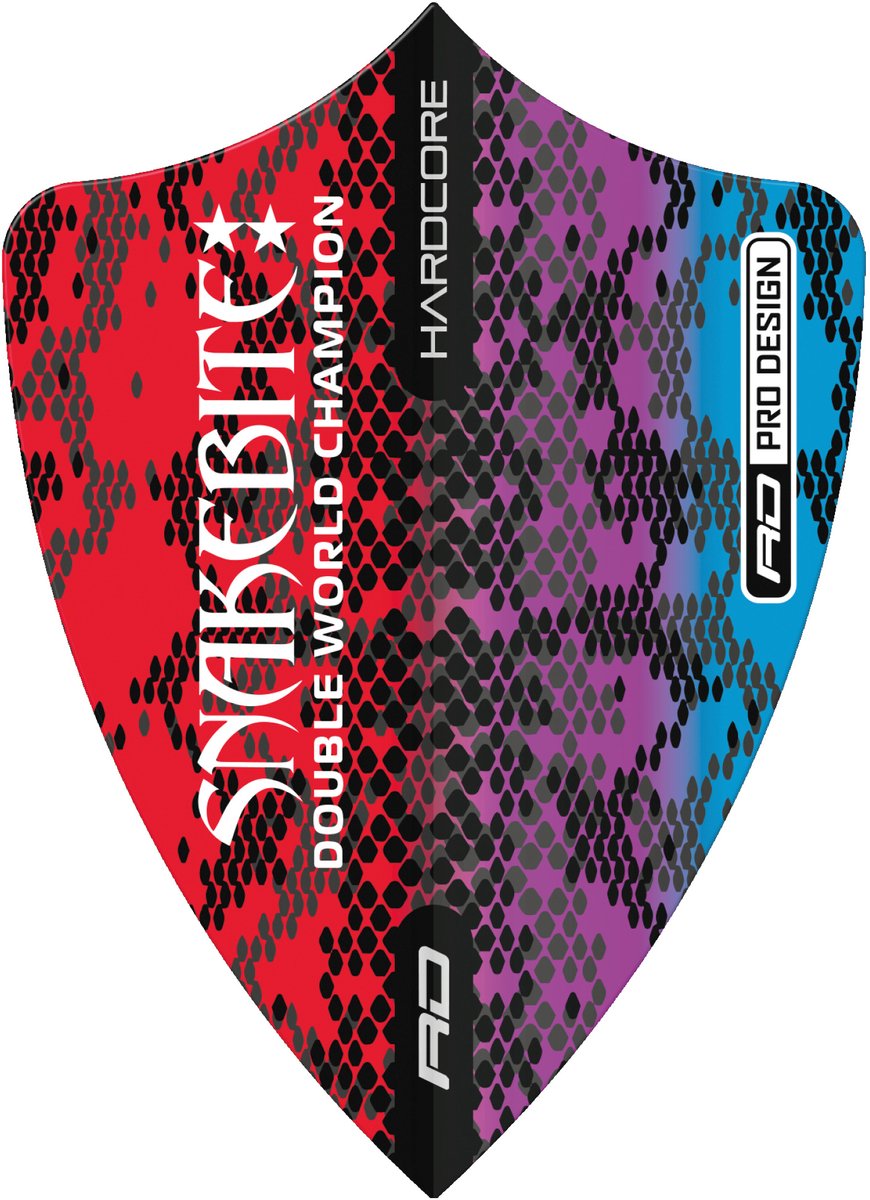 Red Dragon Peter Wright Hardcore Snakebite Multi Freestyle - Dart Flights