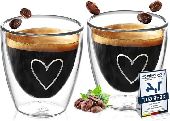 GLASWERK Design espressokopjes set (6 x 80 ml GLASWERK Design espressokopjes set (6 x 80 ml