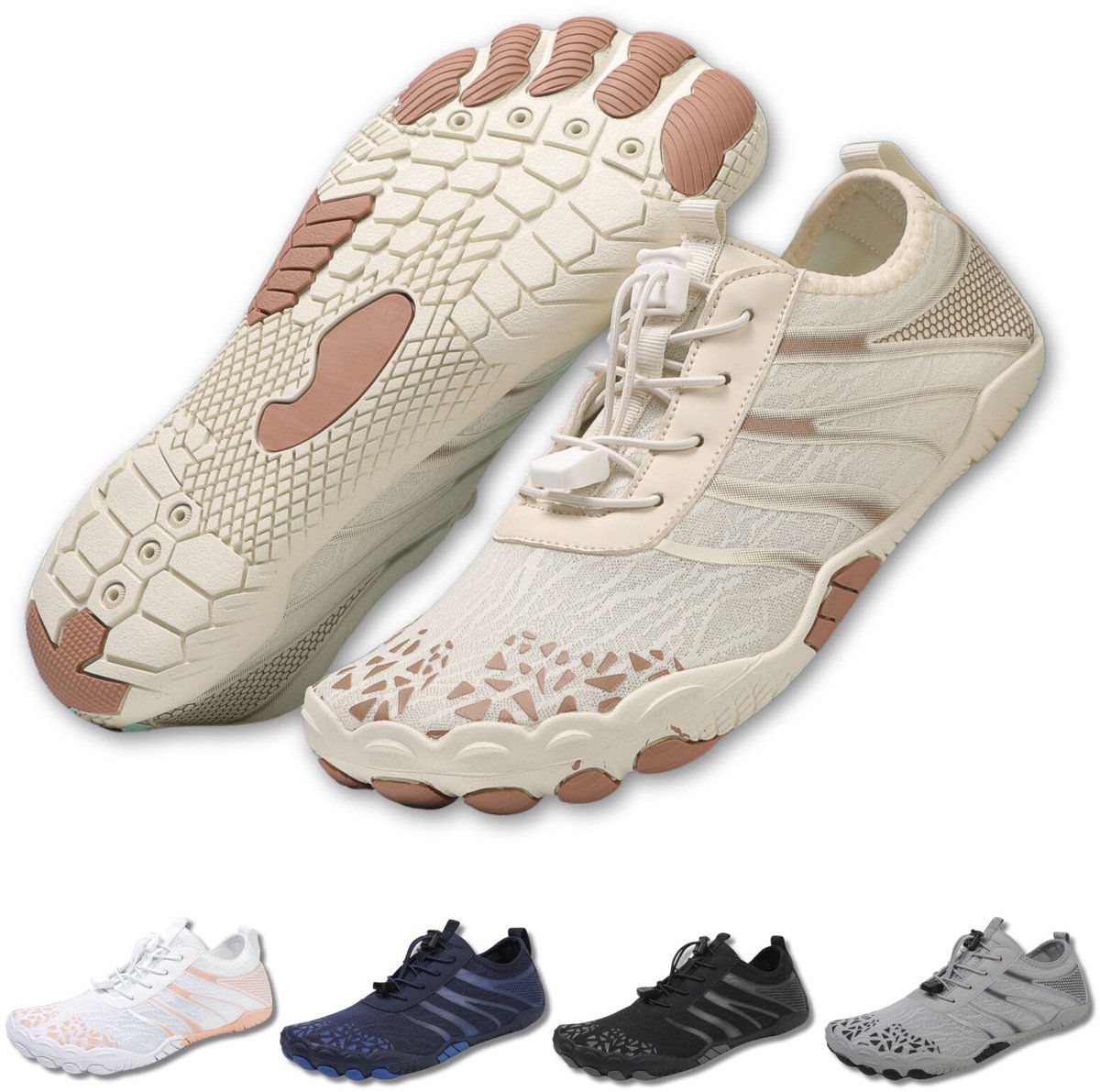 DOTALES - FlowStep barefoot schoenen Beige/Bruin 44