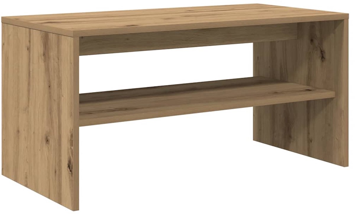 vidaXL - Tv-meubel - 80x40x40 - cm - bewerkt - hout - artisanaal - eikenkleur