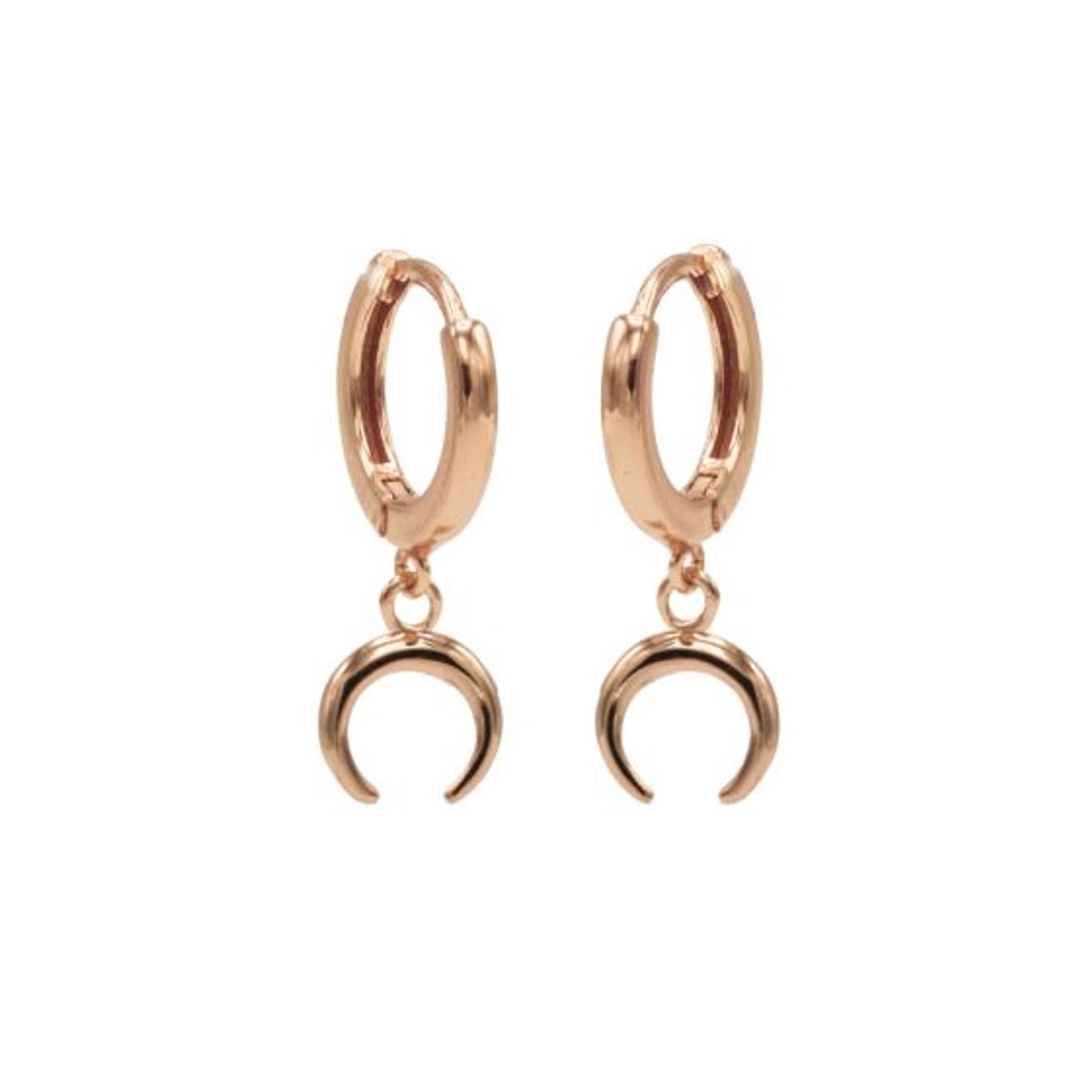 Karma hinged hoops symbool tigertooth rosé gold M1947HIN