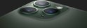 Close-up van de drie camera's op de achterkant van een groene iPhone 11 Pro.