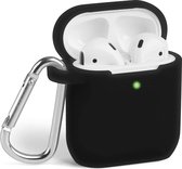 Siliconen Case AirPods 1 en 2 Zwart