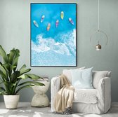 Poster Beach Boats ² - Dibond - Meerdere Afmetingen & Prijzen | Wanddecoratie - Interieur - Art - Wonen - Schilderij - Kunst