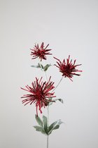 Kunsttak - Chrysanthemum - topkwaliteit decoratie - 2 stuks - zijden tak- oranje - 81 cm hoog