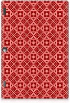 Leuk Tablethoesje Lenovo Tab 10 | Tab 2 A10-30 TPU Siliconen Bumper Batik Red met doorzichte zijkanten