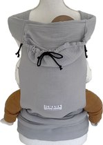 Ilmaha - Mei Tai Draagzak Uni Licht Grijs - tot 20 kg - handgemaakt - 100% katoen OEKO-TEX gecertificeerd