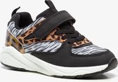 Blue Box meisjes dad sneakers met dierenprint - Zwart - Maat 30